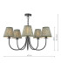 Becca 5 Light Armed Ceiling Pendant Matt Black With Shade-2