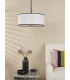 Jemima 3 Light Ceiling Pendant White and Matt Black With Shade-3