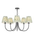 Becca 5 Light Armed Ceiling Pendant Matt Black With Shade-1