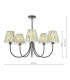 Becca 5 Light Armed Ceiling Pendant Matt Black With Shade-2