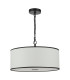 Jemima 3 Light Ceiling Pendant White and Matt Black With Shade-5