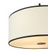 Jemima 3 Light Ceiling Pendant White and Matt Black With Shade-6
