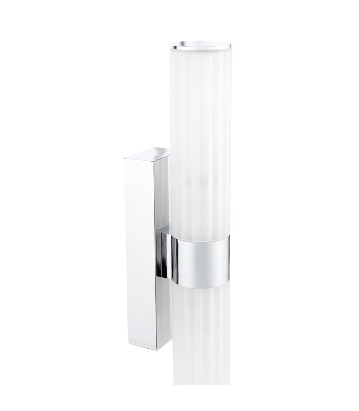 Lars Bathroom Wall Light Polished Chrome and White Frosted Acrylic IP44-4