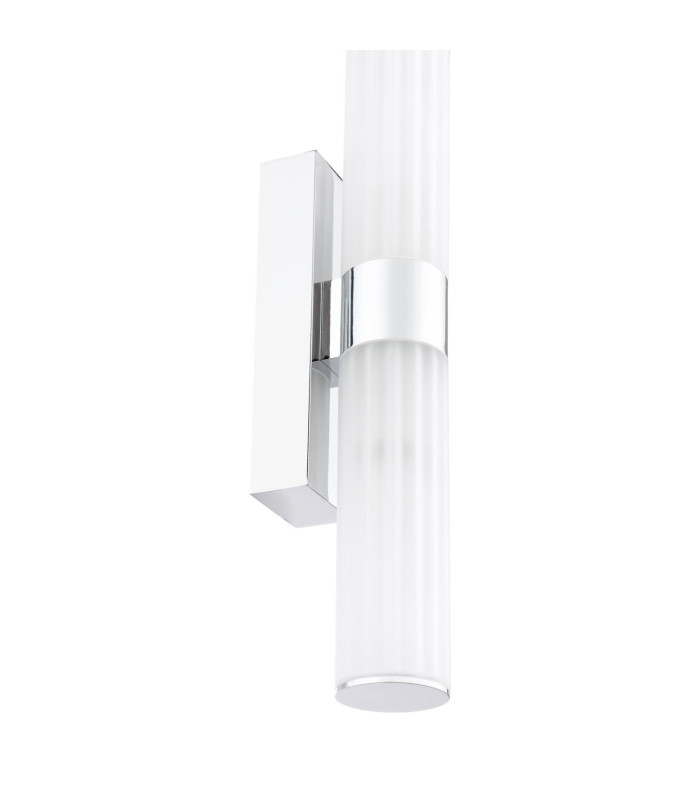 Lars Bathroom Wall Light Polished Chrome and White Frosted Acrylic IP44-5
