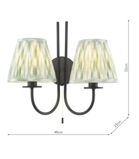 Becca Wall Light Matt Black With Shade-2