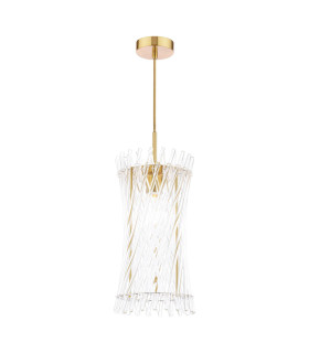 Loire Ceiling Pendant Natural Brass and Glass-1