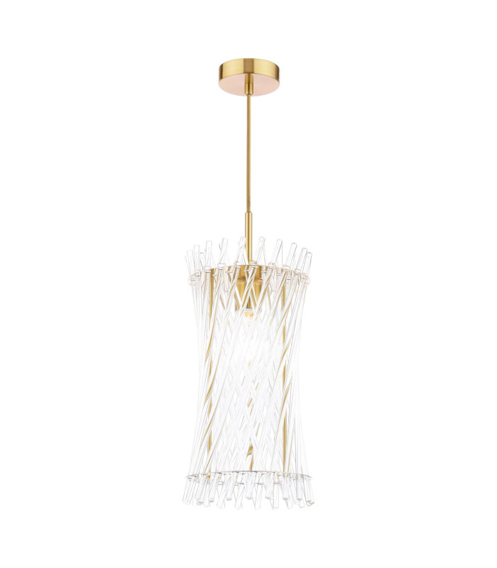 Loire Ceiling Pendant Natural Brass and Glass-1