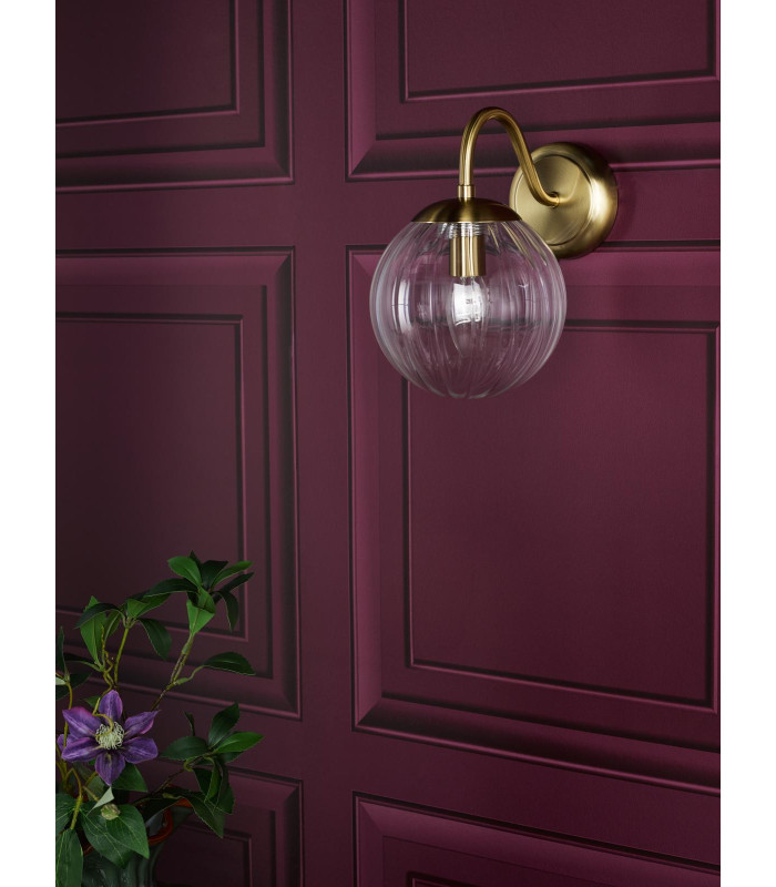 Jocelyn Wall Light Natural Brass and Glass-3
