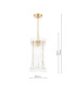 Loire Ceiling Pendant Natural Brass and Glass-6
