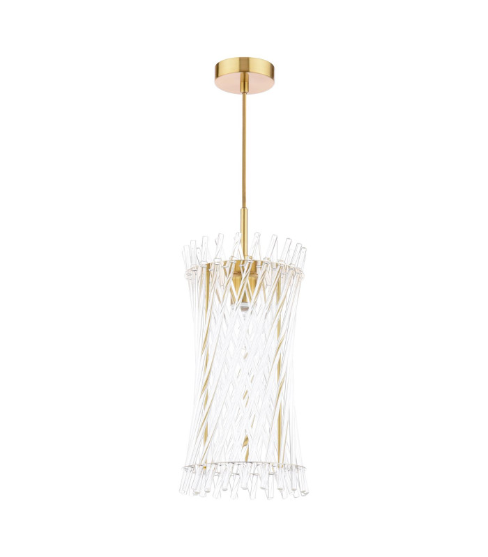 Loire Ceiling Pendant Natural Brass and Glass-7