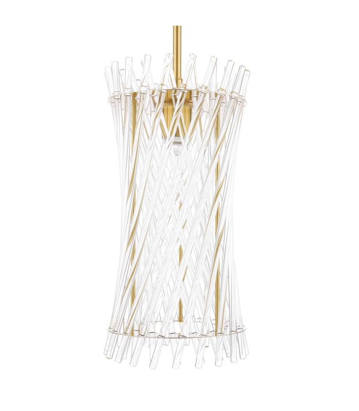 Loire Ceiling Pendant Natural Brass and Glass-9