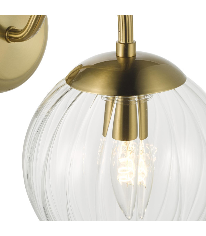 Jocelyn Wall Light Natural Brass and Glass-7