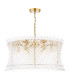 Loire 6 Light Ceiling Pendant Natural Brass and Glass-1