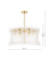 Loire 6 Light Ceiling Pendant Natural Brass and Glass-4