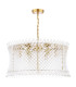 Loire 6 Light Ceiling Pendant Natural Brass and Glass-5