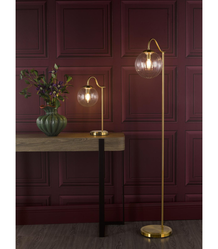 Jocelyn Floor Lamp Natural Brass and Glass-4