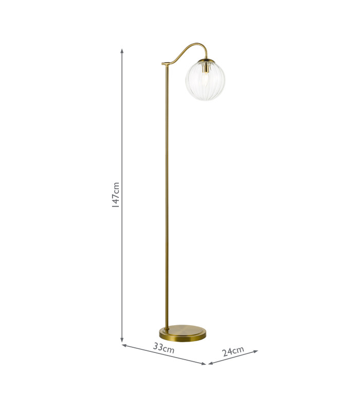 Jocelyn Floor Lamp Natural Brass and Glass-6