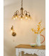 Erika Wall Light Antique Bronze and Amber Glass-4
