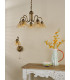 Erika Wall Light Antique Bronze and Amber Glass-5