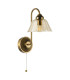 Erika Wall Light Antique Bronze and Amber Glass-7