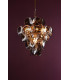 Genoa 8 Light Ceiling Pendant Natural Brass and Smoked Glass-2