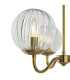 Jocelyn 3 Light Semi-Flush Natural Brass and Glass-9