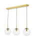 Jocelyn 3 Light Bar Ceiling Pendant Natural Brass and Glass-1