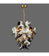 Genoa 8 Light Ceiling Pendant Natural Brass and Smoked Glass-8