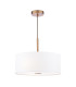 Isla 3 Light Ceiling Pendant Antique Bronze and Ivory Shade 40cm-1