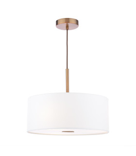 Isla 3 Light Ceiling Pendant Antique Bronze and Ivory Shade 40cm-1