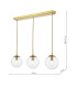 Jocelyn 3 Light Bar Ceiling Pendant Natural Brass and Glass-6