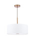 Isla 3 Light Ceiling Pendant Antique Bronze and Ivory Shade 40cm-5