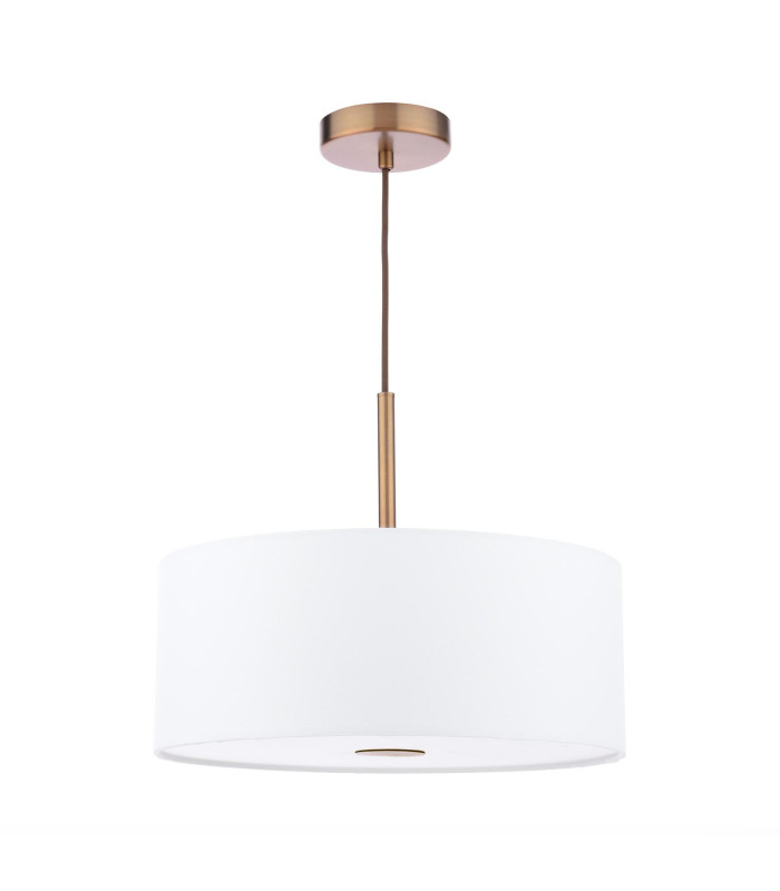 Isla 3 Light Ceiling Pendant Antique Bronze and Ivory Shade 40cm-5