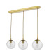Jocelyn 3 Light Bar Ceiling Pendant Natural Brass and Glass-7
