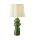 Jordana Table Lamp Green Ceramic and Polished Chrome With Shade-1