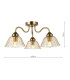 Erika 3 Light Semi-Flush Antique Bronze and Amber Glass-6