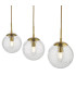 Jocelyn 3 Light Bar Ceiling Pendant Natural Brass and Glass-9