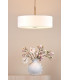 Isla 3 Light Ceiling Pendant Antique Bronze and Ivory Shade 60cm-2