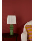 Jordana Table Lamp Green Ceramic and Polished Chrome With Shade-3