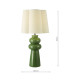 Jordana Table Lamp Green Ceramic and Polished Chrome With Shade-4