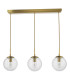 Jocelyn 3 Light Bar Ceiling Pendant Natural Brass and Glass-11