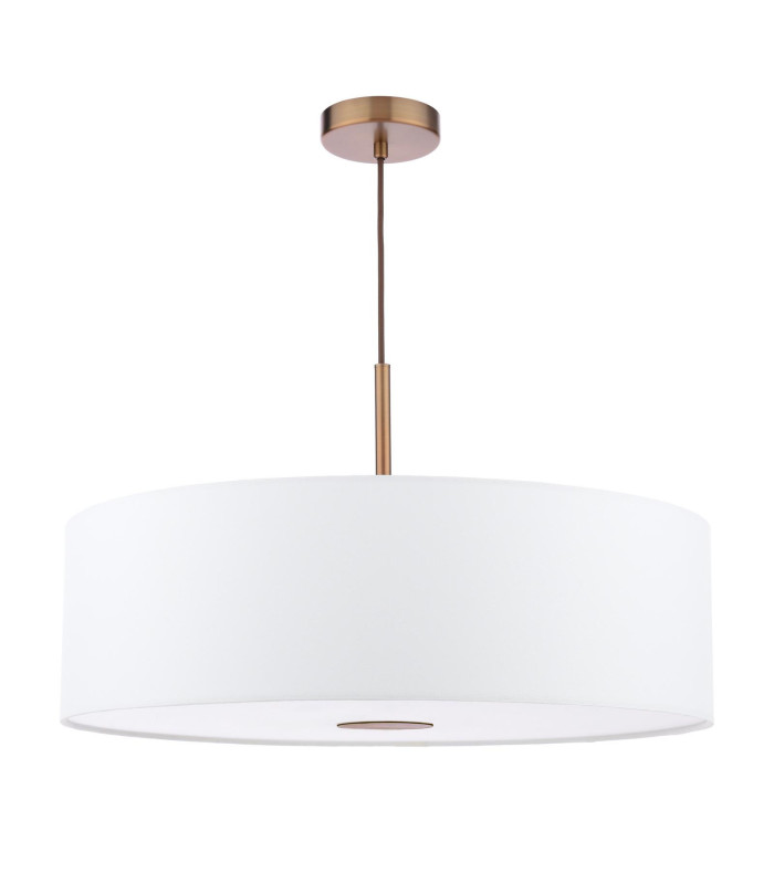 Isla 3 Light Ceiling Pendant Antique Bronze and Ivory Shade 60cm-5