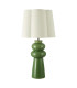 Jordana Table Lamp Green Ceramic and Polished Chrome With Shade-5