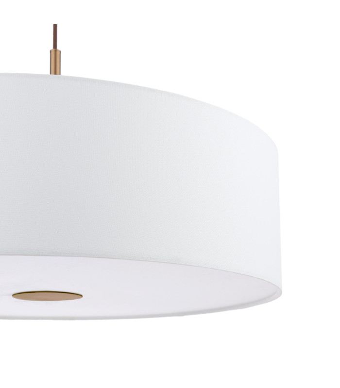 Isla 3 Light Ceiling Pendant Antique Bronze and Ivory Shade 60cm-6