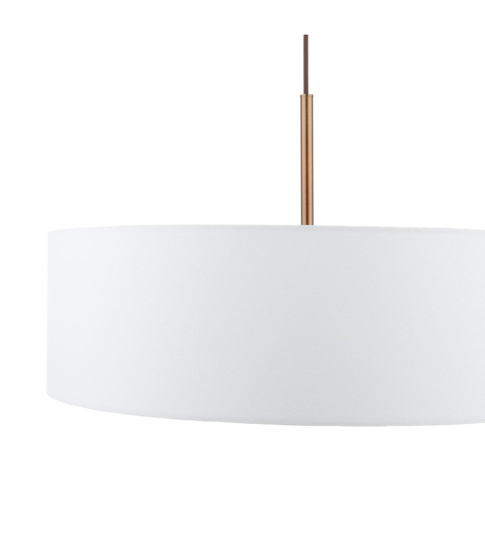 Isla 3 Light Ceiling Pendant Antique Bronze and Ivory Shade 60cm-7