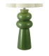 Jordana Table Lamp Green Ceramic and Polished Chrome With Shade-7