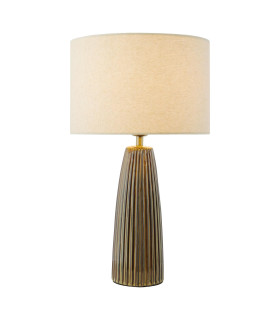 Kaulana Table Lamp Brown Ceramic With Shade-1