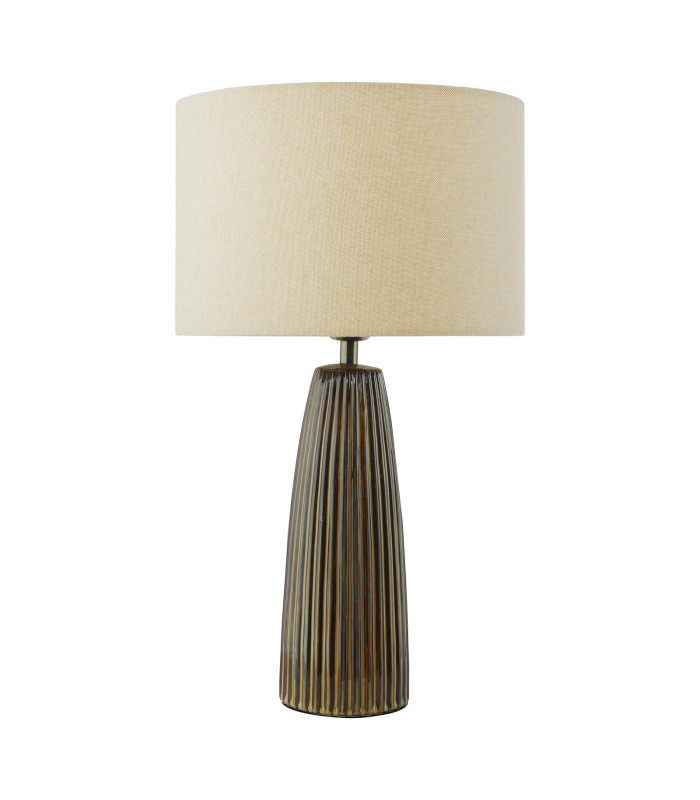Kaulana Table Lamp Brown Ceramic With Shade-5