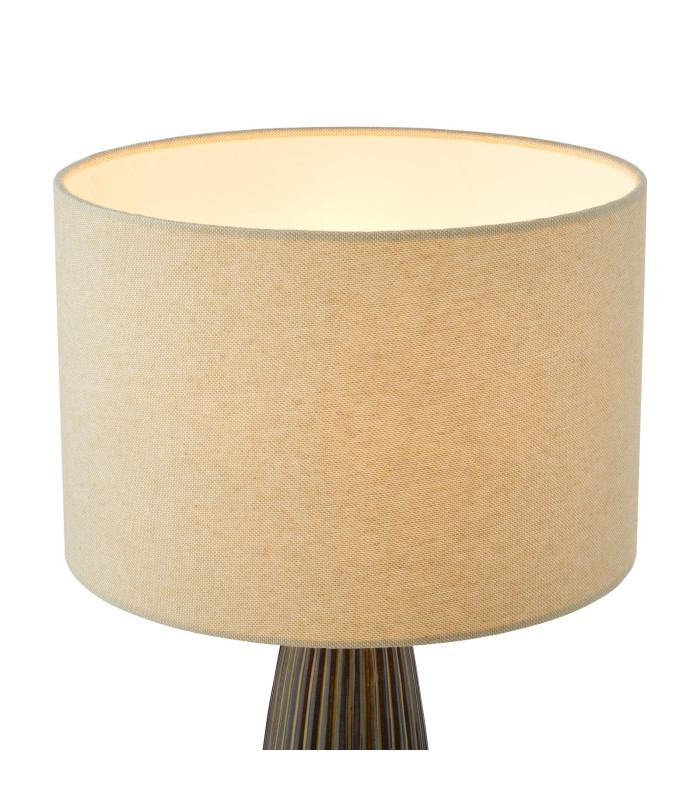 Kaulana Table Lamp Brown Ceramic With Shade-6