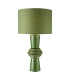 Lagle Table Lamp Green Ceramic and Antique Brass With Shade-1